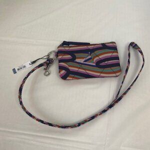Vera Bradley Ultralight Essential Quilted Zip Wristlet Purple/ Multicolor (NEW)
